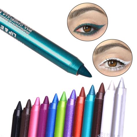 Buy Davis Brand 12 Colors Glitter Eyeliner Pencil Long