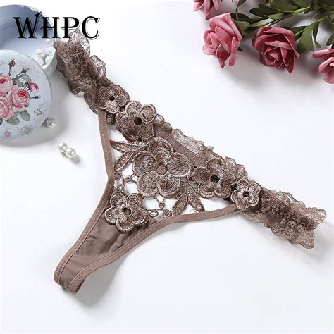 Womens Sexy Lace Panties Ladies Hollowed Out Underwear Female Floral Embroidery Lingerie Low