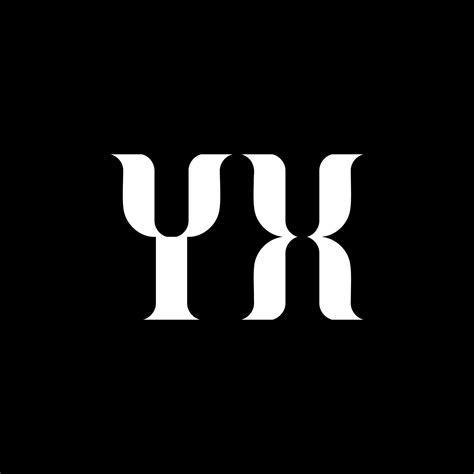 yx y x letter logo design initial letter yx uppercase monogram logo white color yx logo y x