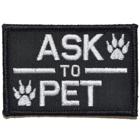 Ask To Pet Service Dog Patch 2x3 Morale Patch