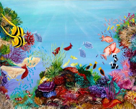 Coral Reef Painting Instapainting Lets You Get Your Photo Painted Or