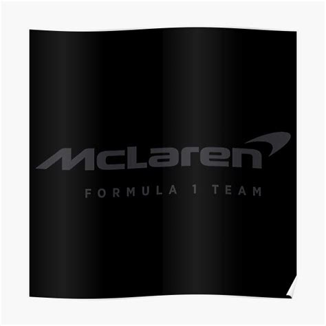 Mclaren Formula 1 Team Logo 2022 Blackgrey Black Poster For Sale