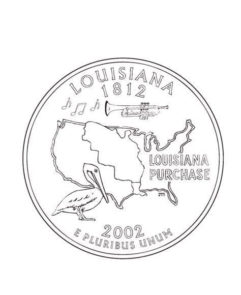 Usa Printables Louisiana State Quarter Us States
