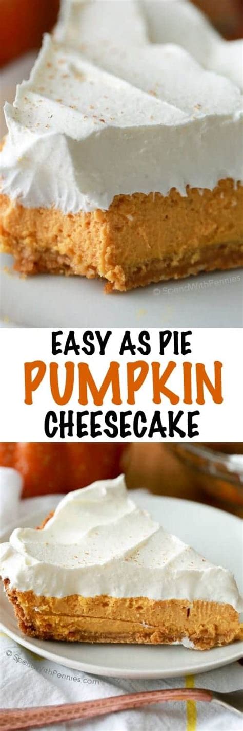 Canned pumpkin and lots of seasonal spices create a rich taste of fall. Easy as Pie Pumpkin Cheesecake! - Spend With Pennies