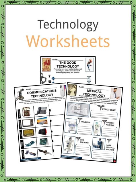 Technology Facts Worksheets Definition And History For Kids