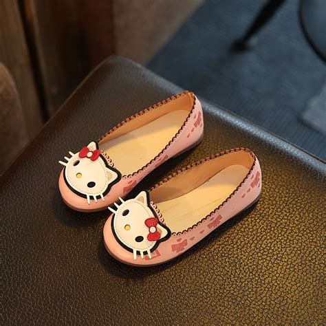 Hello Kitty Cute Kids Shoes For Baby Girls Soft Sweet Children Flat