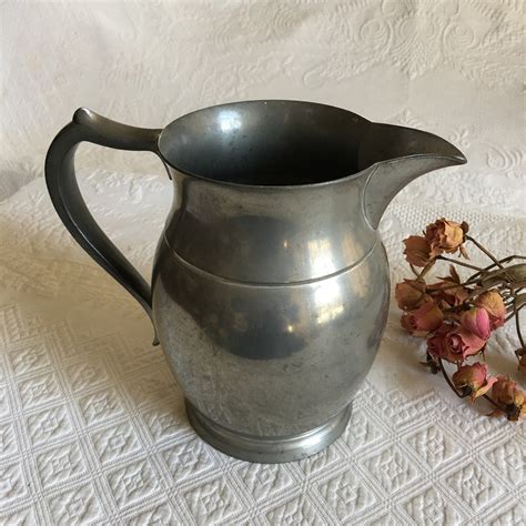 Vintage Wallace Pewter Pitcher P1000 2 Quart Pitcher Solid Etsy
