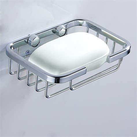 1pcs Stainless Steel Wall Mounted Shower Soap Holder Bathroom Storage Box Container Soap Dish