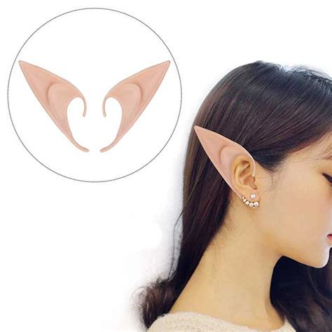 Z 2 Pair Fake Elf Ears Fairy Pixie False Cosplay Accessories For