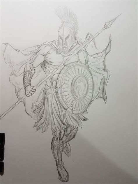 Spartan Warrior Sketch At Explore Collection Of
