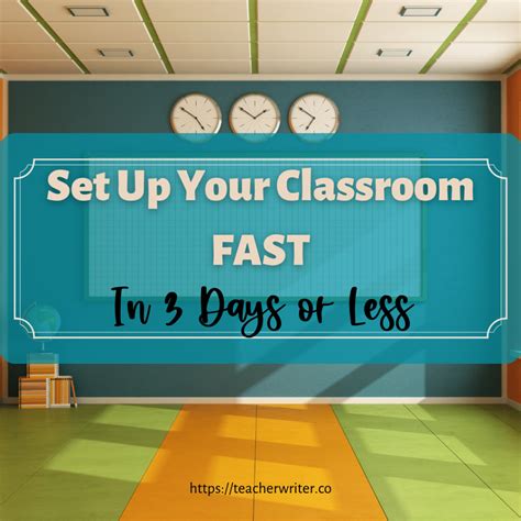 Set Up Your Classroom Fast In Three Days Or Less Teacherwriter