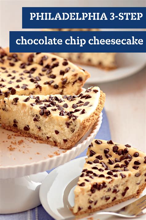 Press into bottom and sides of pan to form a graham cracker crust!! PHILADELPHIA 3-STEP Chocolate Chip Cheesecake - It's hard to believe—but true—that this glorious ...