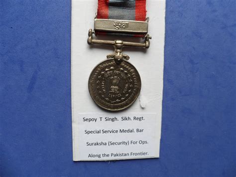 Indian Special Service Medal Sepoy Sikh Rgt Dh Medals