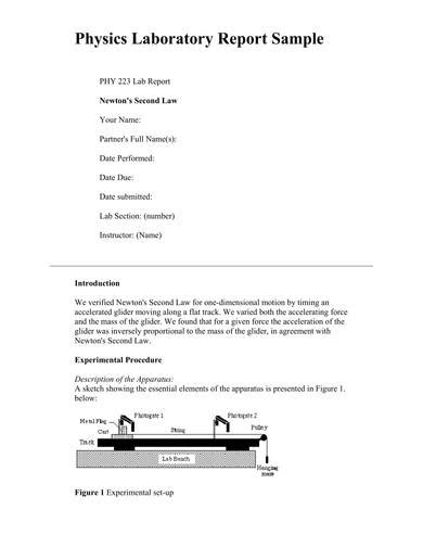 Free 10 Physics Lab Report Samples In Pdf Ms Word