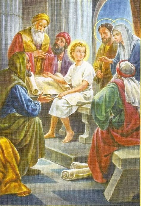 Jesus Childhood Christian Paintings Jesus In The Temple