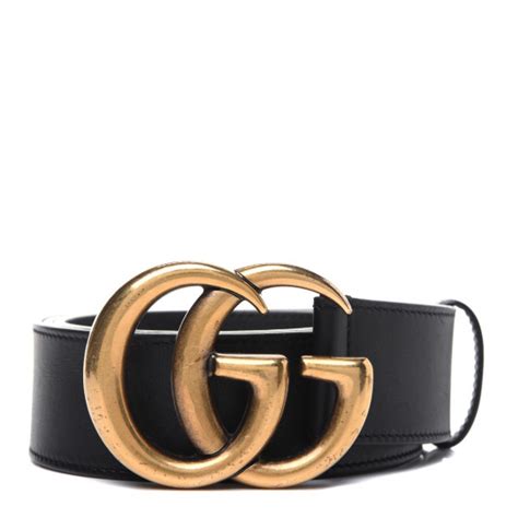 Gucci Calfskin Double G 40mm Belt 100 40 Black 755547 Fashionphile