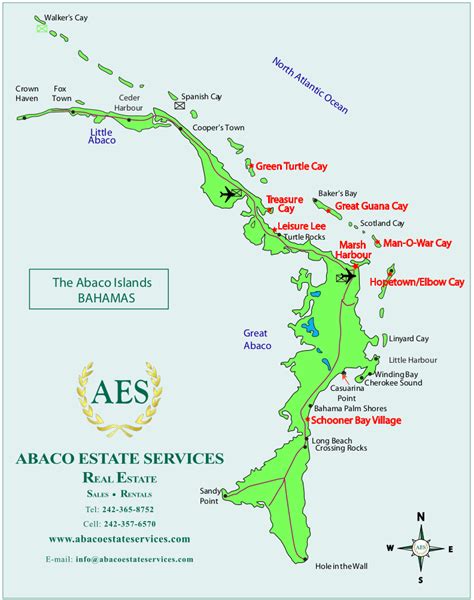 Abaco Estate Services Map Of Abaco Bahamas