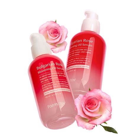 Using a hair serum to care for your lengths. Farm stay Bulgarian Rose Blooming Oil Serum-100ml ...