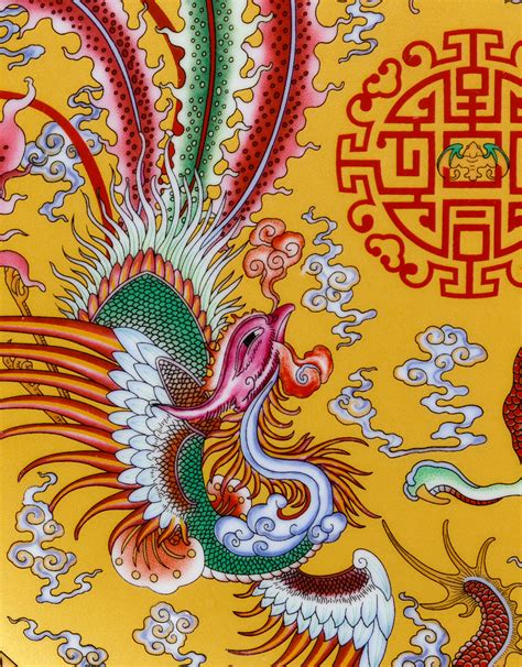 Chinese Dragon And Phoenix Plate