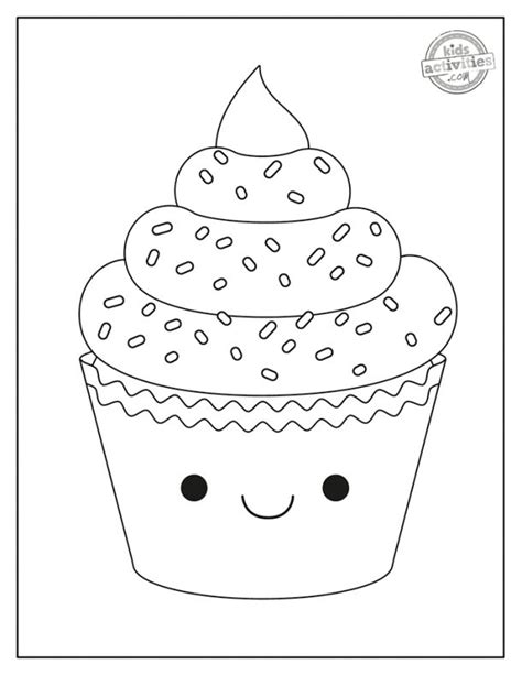 Free Printable Cupcake Coloring Pages Kids Activities Blog
