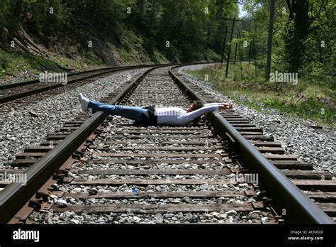 Girl Tied To Tracks Telegraph