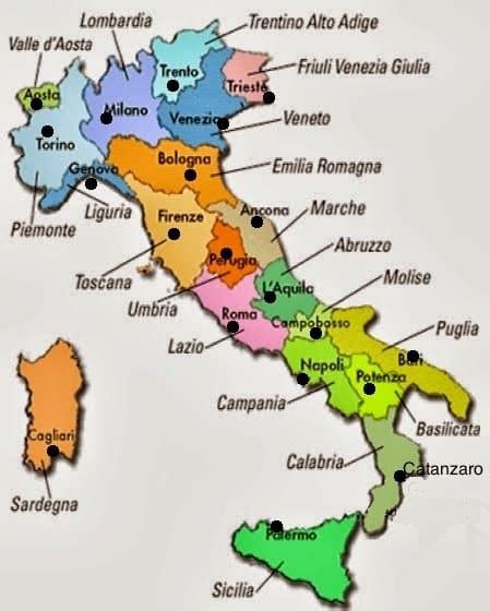 Le Regioni Italiane Fenomenologia Delle Regioni Italiane