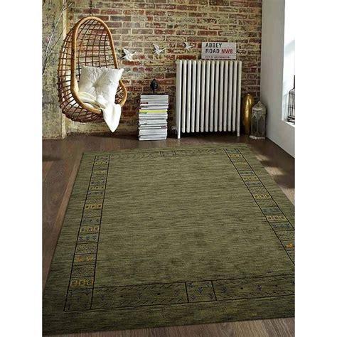 Rugsotic Carpets Hand Knotted Wool 10x10 Square Area Rug Contemporary