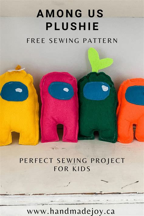 Among Us Plushie Free Sewing Pattern And Tutorial Sewing 4 Free