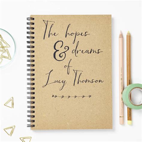 Personalised Hopes Recycled Notebook By Tillyanna