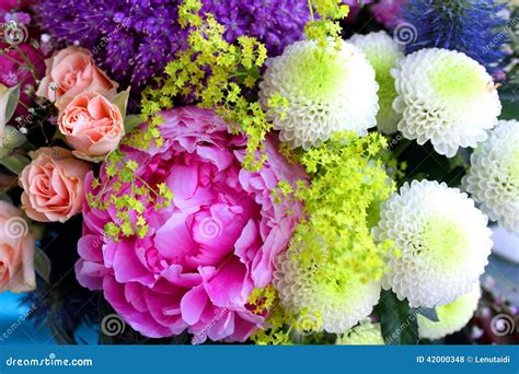 Vintage Bouquet Of Flowers Stock Photo Image Of Flora 42000348
