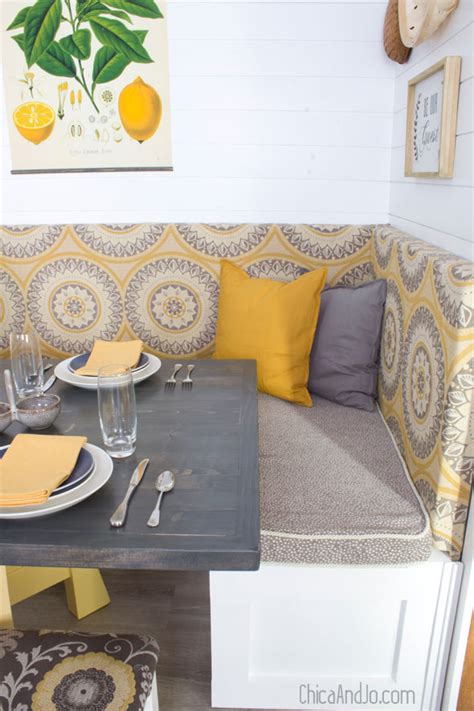 A smart configuration will make your banquette a comfortable place to gather for meals and other family activities. Building a custom kitchen banquette and table | Chica and Jo