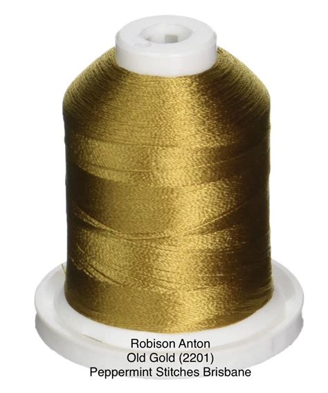 Robison Anton Old Gold 2201 Rayon Machine Embroidery Thread 40wt 1000m