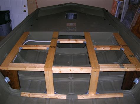 Jon Boat Modification Support Braces Front Deckstorage Compartment