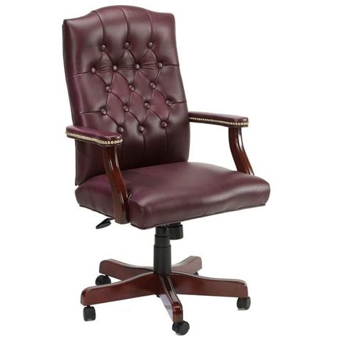 Traditional Italian Leather Office Chair B915