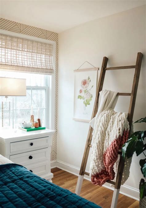 Bedroom Makeover Dark Furniture To Bright White With Wallpaper Accent