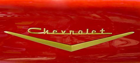 Chevrolet Emblem On Classic Red Chevy Photograph By Phil Cardamone Pixels