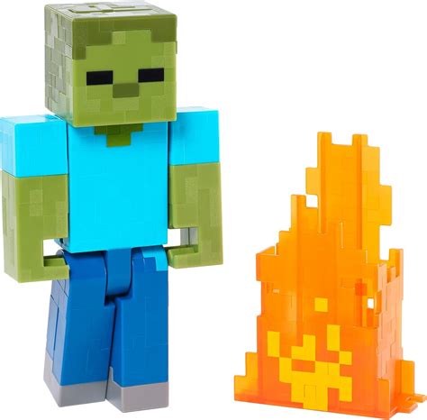 Minecraft Series 2 Zombie With Pop Out Flames Action Figure