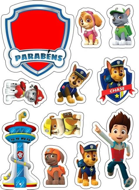 Paw patrol printables cake topper. PicsArt Photo Studio | Paw patrol cake toppers, Paw patrol ...