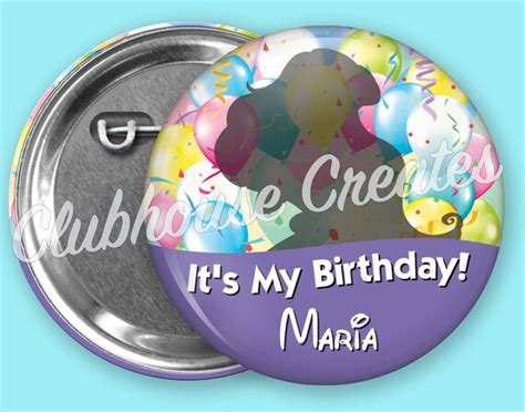 Its My Birthday Button Custom Birthday Button Princess Etsy