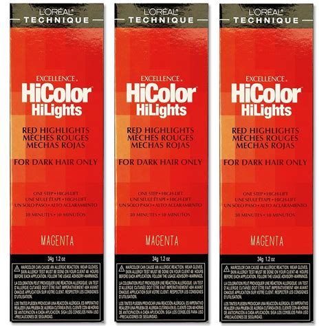 l oreal excellence hicolor hilights magenta permanent tint hc 05101 3 pack