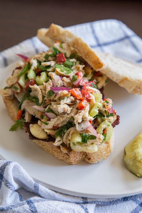 Cook, stirring frequently, until mixture is hot, 15 to 20 minutes. Recipe: Italian Chicken Salad Sandwiches | Kitchn