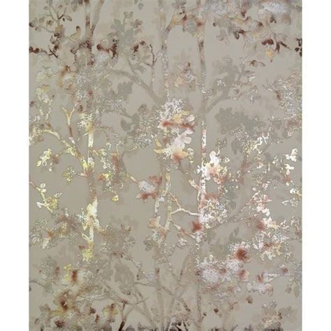 York Wallcoverings Antonina Vella Modern Metals Shimmering Foliage