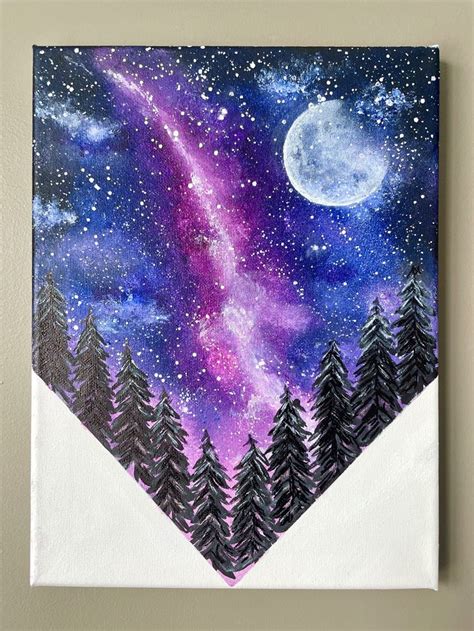 How To Paint A Galaxy Night Sky For Beginners Milky Way Simple