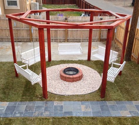 It has a set of cast iron wheels so you can roll it, but we don't recommend transporting it much further than around the backyard or patio. Fire Pit Swing Sets | The Owner-Builder Network