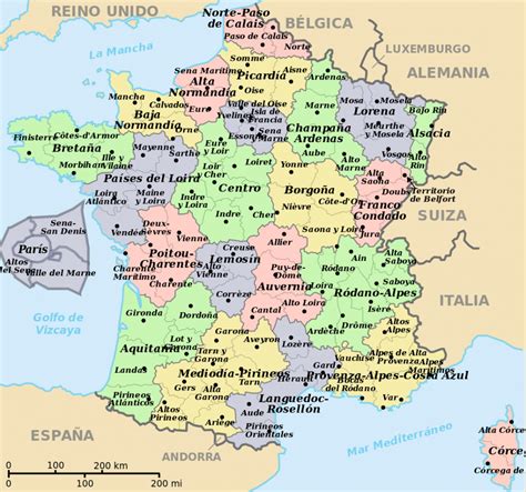 Mapa De Francia Viajar A Francia
