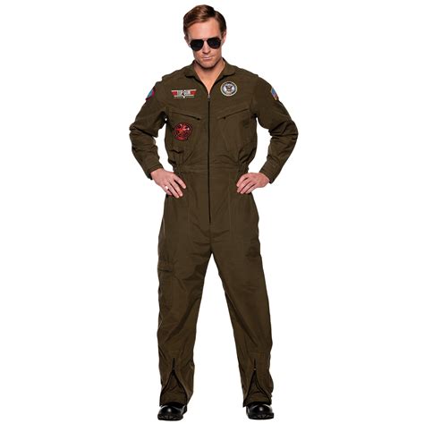 Top Gun Maverick Costume For Adults Khaki Jumpsuit Party Expert
