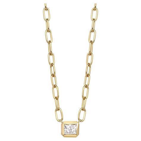 Handcrafted Karina Riviera French Cut Diamond Necklace By Single Stone