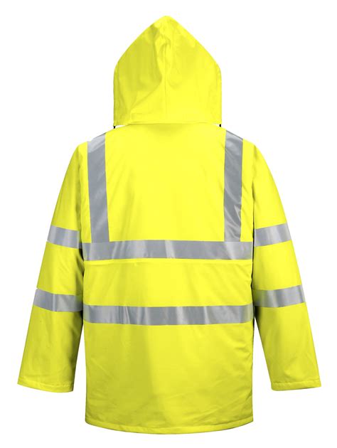 Us491 Reflective Rain Jacket Yellow Portwest Iwantworkwear