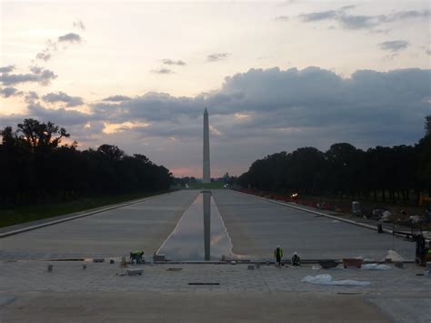The Lincoln Memorial Reflecting Pool Is Being Drained For Maintenance
