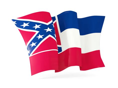 Waving Flag Illustration Of Flag Of Mississippi